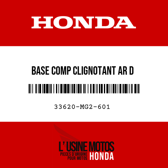 image de 33620-MG2-601 BASE COMP CLIGNOTANT AR D