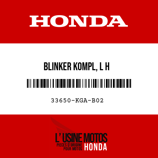 image de 33650-KGA-B02 BLINKER KOMPL, L H