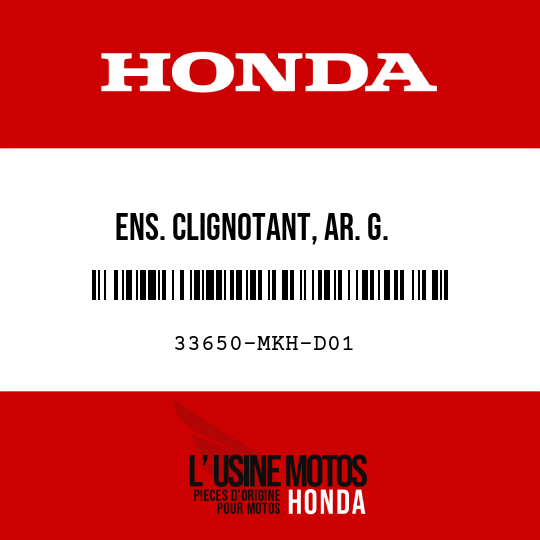 image de 33650-MKH-D01 ENS. CLIGNOTANT, AR. G.