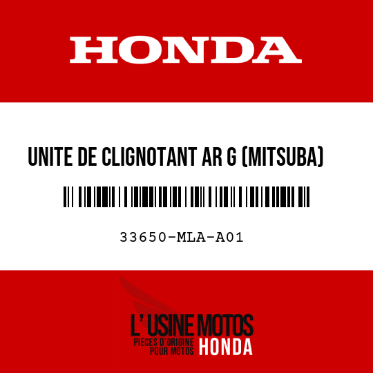 image de 33650-MLA-A01 UNITE DE CLIGNOTANT AR G (MITSUBA)