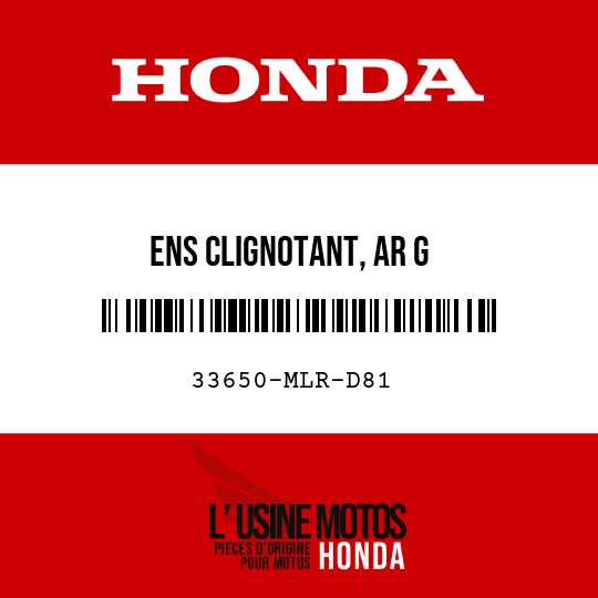 image de 33650-MLR-D81 ENS CLIGNOTANT, AR G