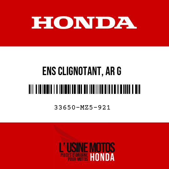 image de 33650-MZ5-921 ENS CLIGNOTANT, AR G