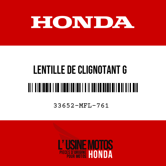 image de 33652-MFL-761 LENTILLE DE CLIGNOTANT G