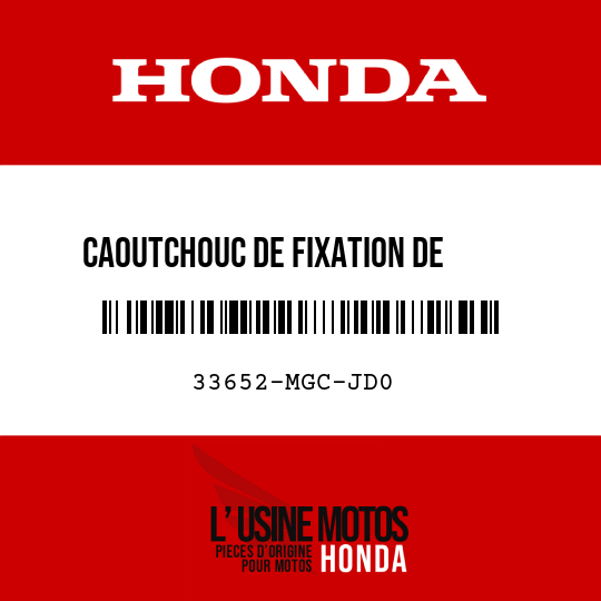 image de 33652-MGC-JD0 CAOUTCHOUC DE FIXATION DE CLIGNOTANT AR G
