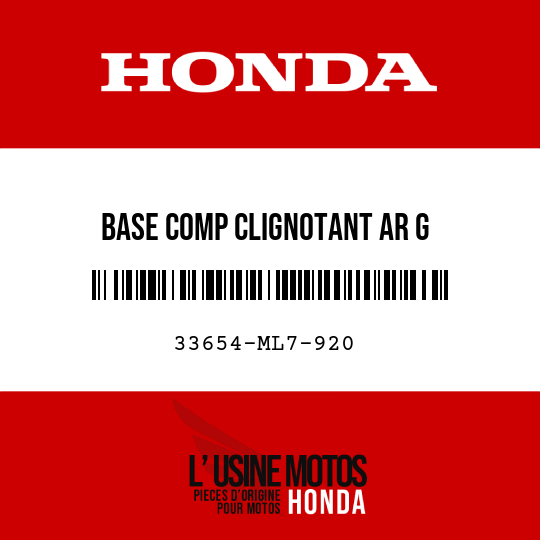 image de 33654-ML7-920 BASE COMP CLIGNOTANT AR G