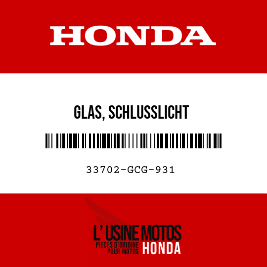 image de 33702-GCG-931 GLAS, SCHLUSSLICHT