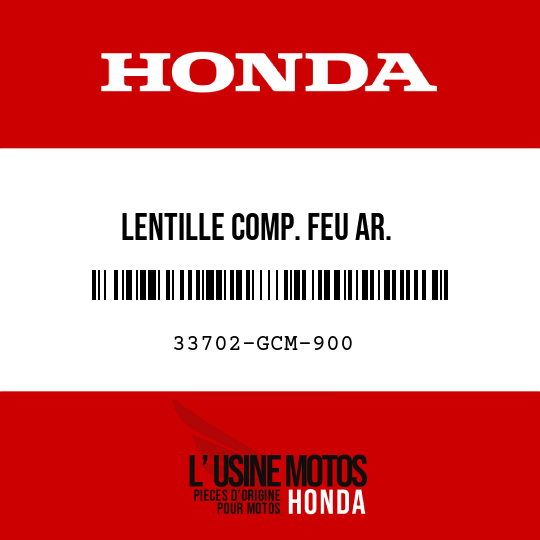 image de 33702-GCM-900 LENTILLE COMP. FEU AR.