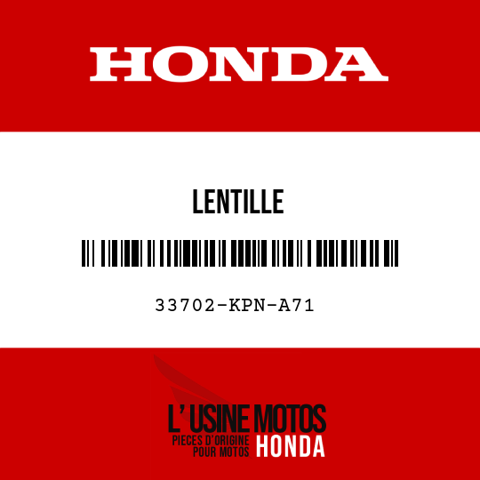 image de 33702-KPN-A71 LENTILLE