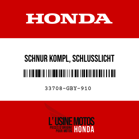 image de 33708-GBY-910 SCHNUR KOMPL, SCHLUSSLICHT