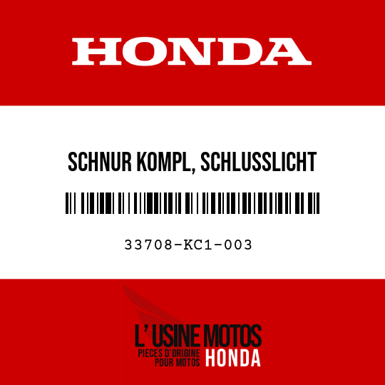 image de 33708-KC1-003 SCHNUR KOMPL, SCHLUSSLICHT