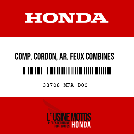 image de 33708-MFA-D00 COMP. CORDON, AR. FEUX COMBINES