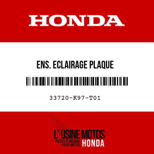 image de 33720-K97-T01 ENS. ECLAIRAGE PLAQUE