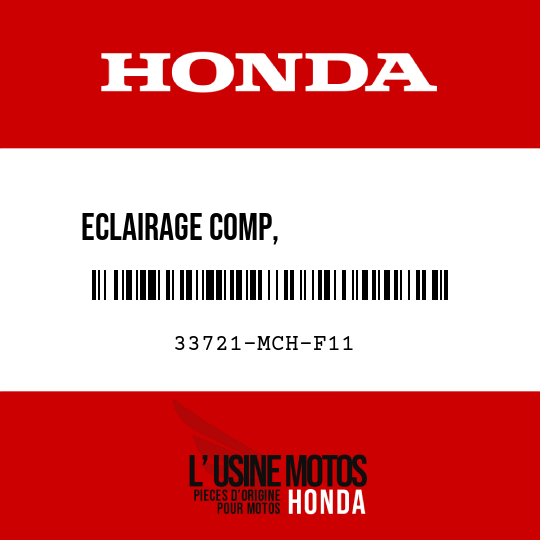 image de 33721-MCH-F11 ECLAIRAGE COMP,              IMMATRICULATION