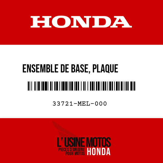image de 33721-MEL-000 ENSEMBLE DE BASE, PLAQUE      D'IMMATRICULATION