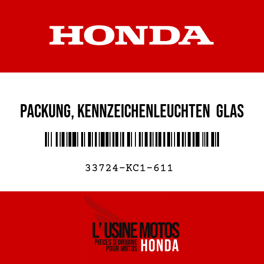 image de 33724-KC1-611 PACKUNG, KENNZEICHENLEUCHTEN  GLAS