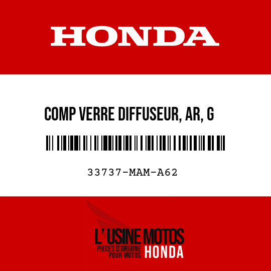 image de 33737-MAM-A62 COMP VERRE DIFFUSEUR, AR, G