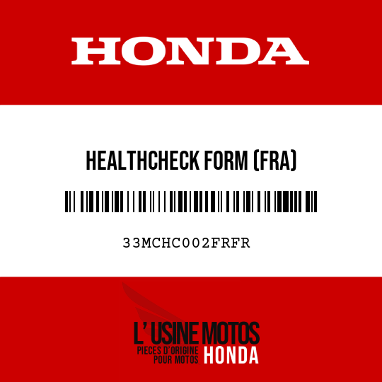image de 33MCHC002FRFR HEALTHCHECK FORM (FRA)