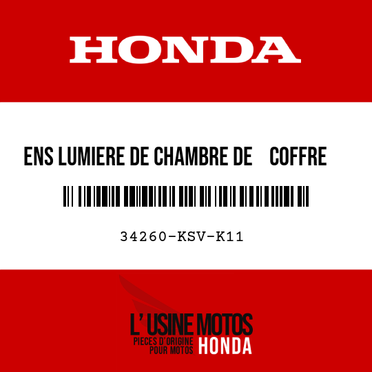 image de 34260-KSV-K11 ENS LUMIERE DE CHAMBRE DE    COFFRE