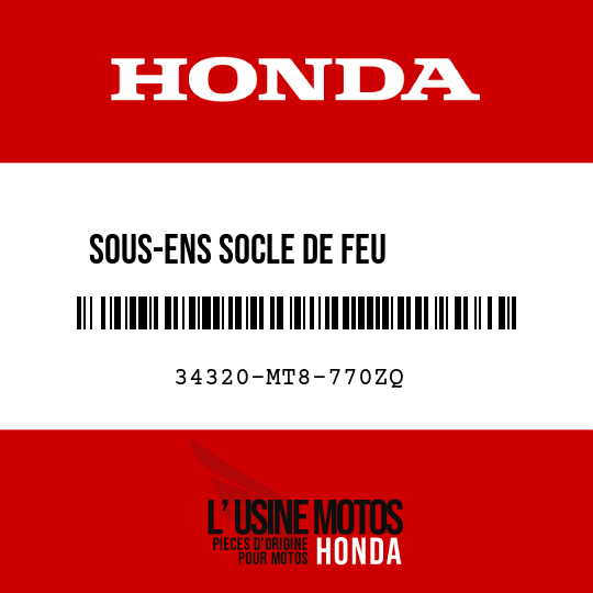 image de 34320-MT8-770ZQ SOUS-ENS SOCLE DE FEU        SURELEVE R176C 