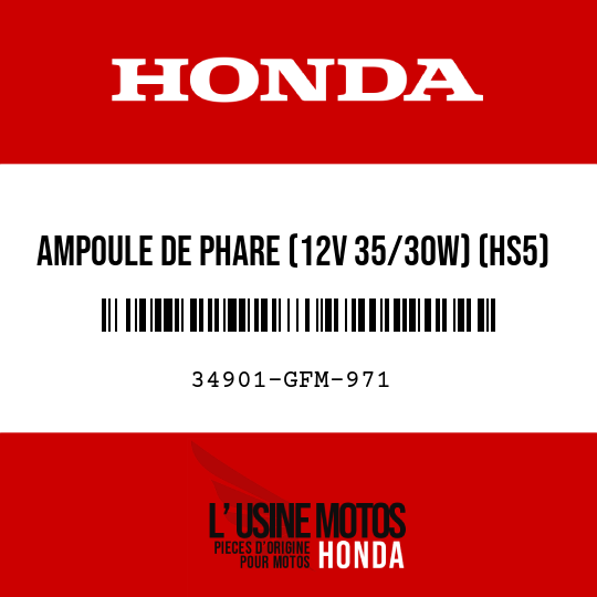 image de 34901-GFM-971 AMPOULE DE PHARE (12V 35/30W) (HS5) (STANLEY)
