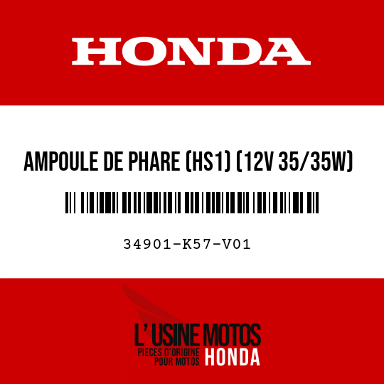 image de 34901-K57-V01 AMPOULE DE PHARE (HS1) (12V 35/35W) (STANLEY)