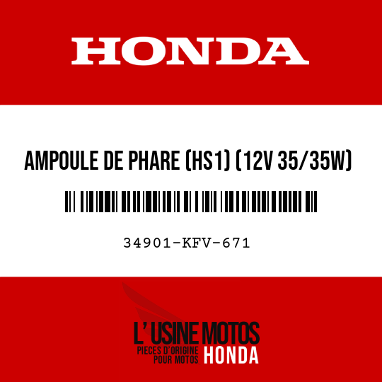 image de 34901-KFV-671 AMPOULE DE PHARE (HS1) (12V 35/35W) (STANLEY)