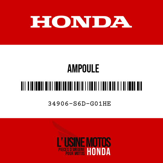 image de 34906-S6D-G01HE AMPOULE