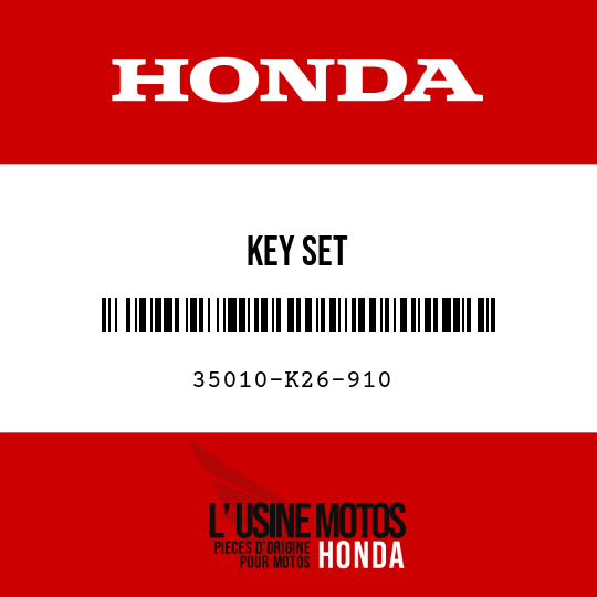 image de 35010-K26-910 KEY SET