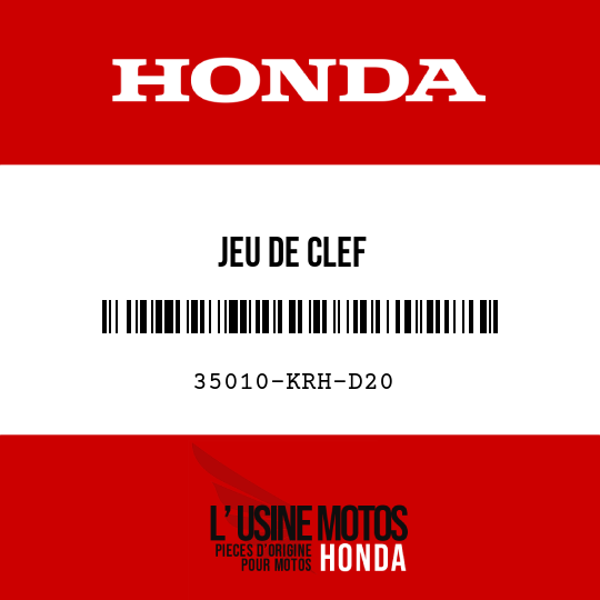 image de 35010-KRH-D20 JEU DE CLEF