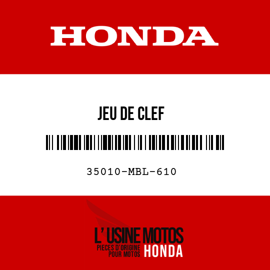 image de 35010-MBL-610 JEU DE CLEF