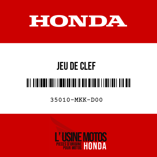 image de 35010-MKK-D00 JEU DE CLEF