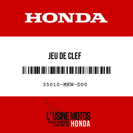 image de 35010-MKW-D00 JEU DE CLEF