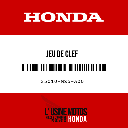 image de 35010-MZ5-A00 JEU DE CLEF