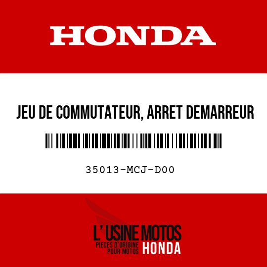 image de 35013-MCJ-D00 JEU DE COMMUTATEUR, ARRET DEMARREUR