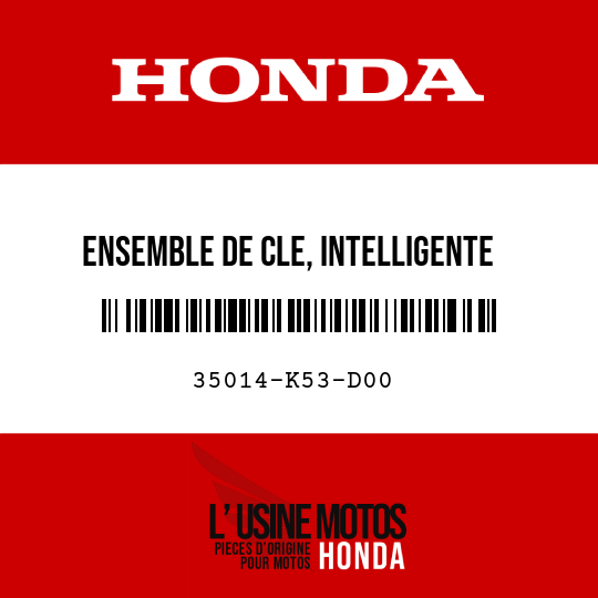 image de 35014-K53-D00 ENSEMBLE DE CLE, INTELLIGENTE