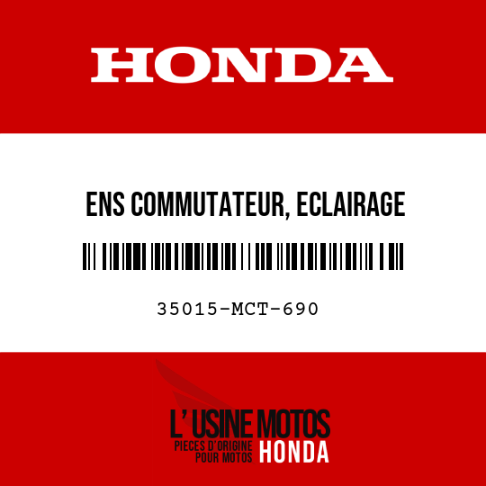 image de 35015-MCT-690 ENS COMMUTATEUR, ECLAIRAGE ETDEMARREUR ANNULATION