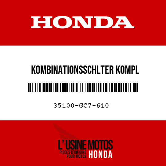 image de 35100-GC7-610 KOMBINATIONSSCHLTER KOMPL