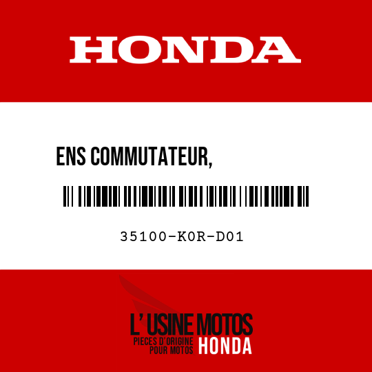 image de 35100-K0R-D01 ENS COMMUTATEUR,             VERROUILLAGE POIGNEE