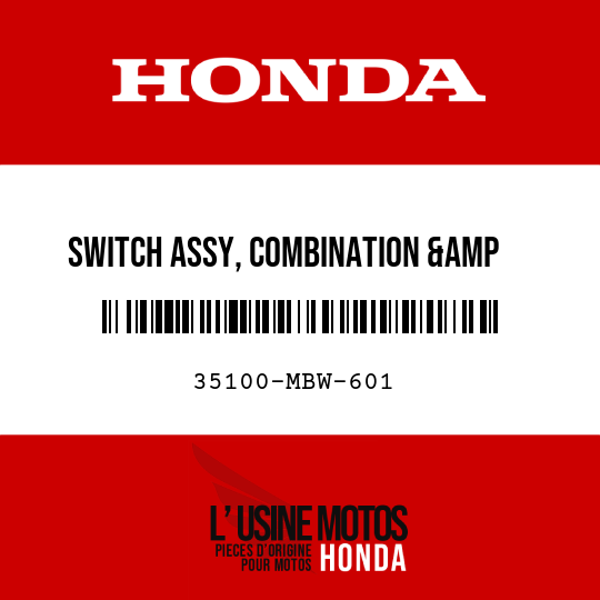 image de 35100-MBW-601 SWITCH ASSY, COMBINATION &amp   LOCK