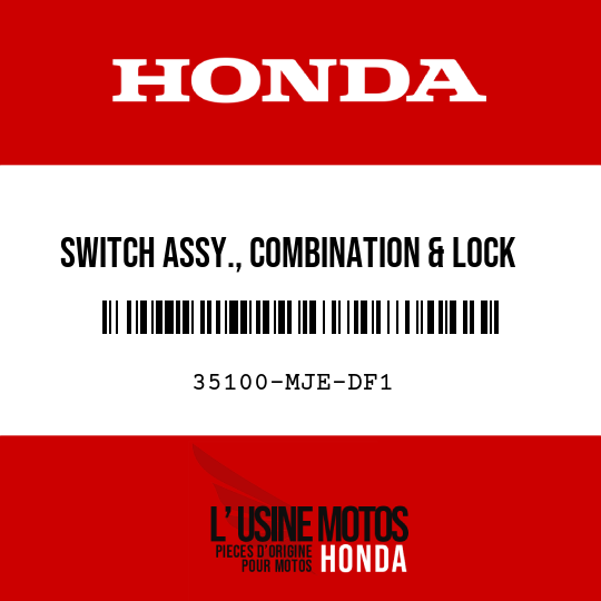 image de 35100-MJE-DF1 SWITCH ASSY., COMBINATION & LOCK (HONDA LOCK)