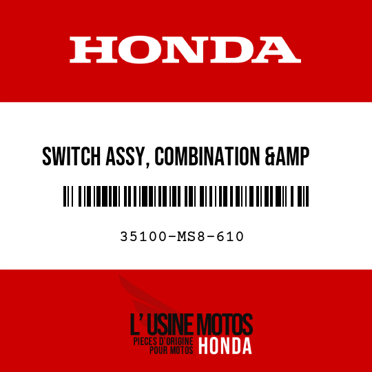 image de 35100-MS8-610 SWITCH ASSY, COMBINATION &amp   LOCK