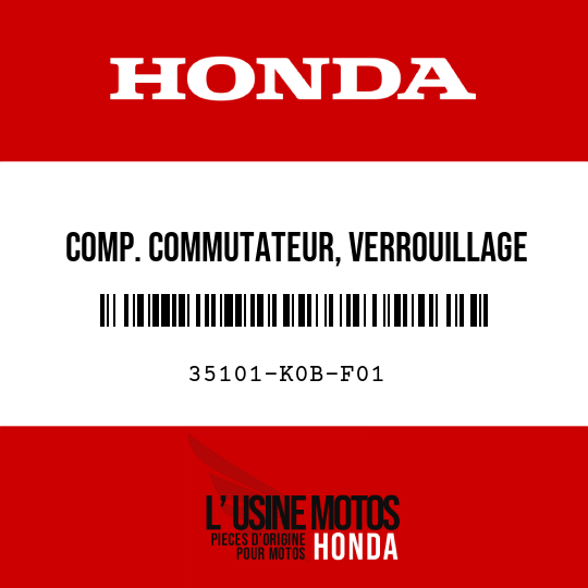 image de 35101-K0B-F01 COMP. COMMUTATEUR, VERROUILLAGE POIGNEE