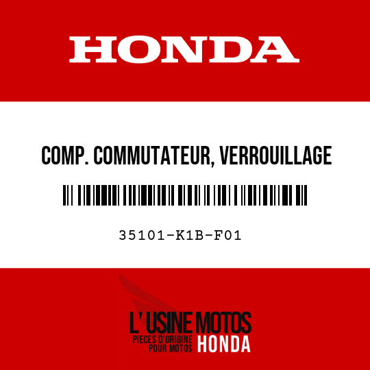 image de 35101-K1B-F01 COMP. COMMUTATEUR, VERROUILLAGE POIGNEE