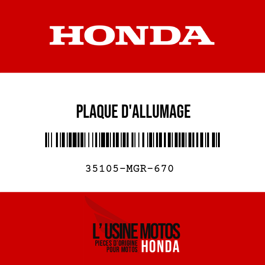 image de 35105-MGR-670 PLAQUE D'ALLUMAGE