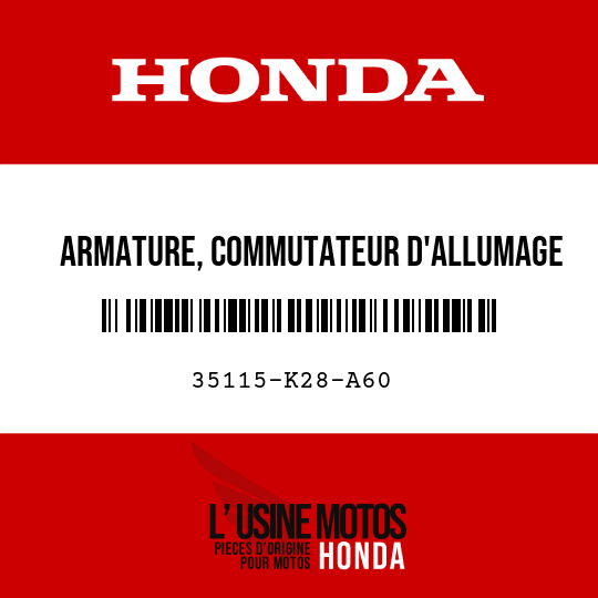 image de 35115-K28-A60 ARMATURE, COMMUTATEUR D'ALLUMAGE