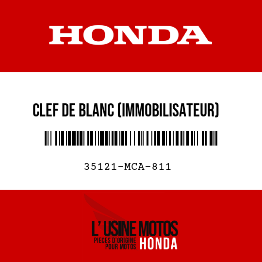 image de 35121-MCA-811 CLEF DE BLANC (IMMOBILISATEUR)