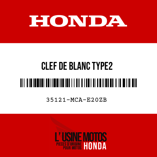 image de 35121-MCA-E20ZB CLEF DE BLANC TYPE2 