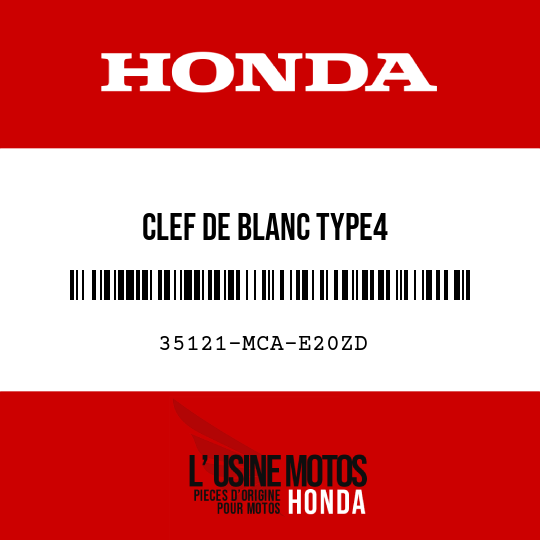 image de 35121-MCA-E20ZD CLEF DE BLANC TYPE4 