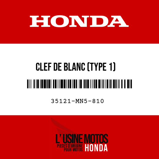 image de 35121-MN5-810 CLEF DE BLANC (TYPE 1)