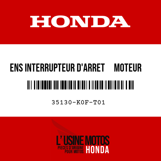 image de 35130-K0F-T01 ENS INTERRUPTEUR D'ARRET     MOTEUR